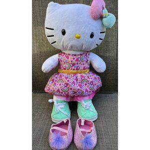 Build A Bear Spring Time Easter Meowing Hello Kitty Plush With Bow Dress & Shoes